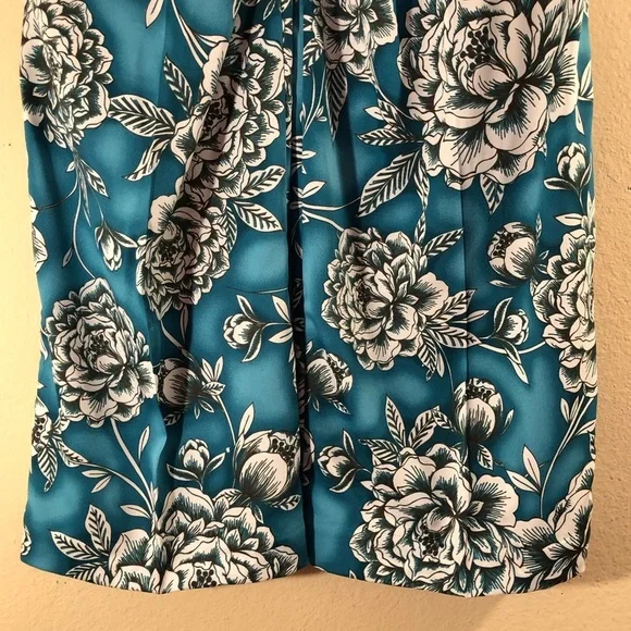 Floral Blue Women's Pants - Picture 13 of 16